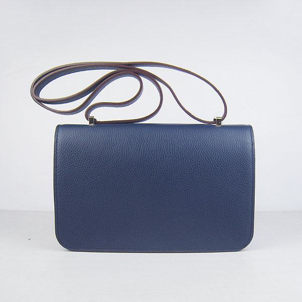 7A Hermes Constance Togo Leather Single Bag Dark Blue Gold Hardware H020 - Click Image to Close